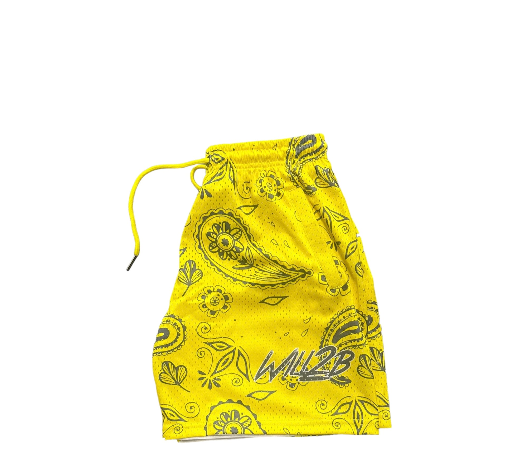 Yellow Paisley Shorts.